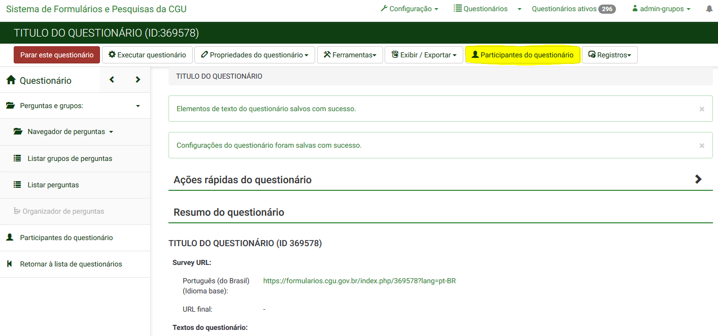 Importar Participantes